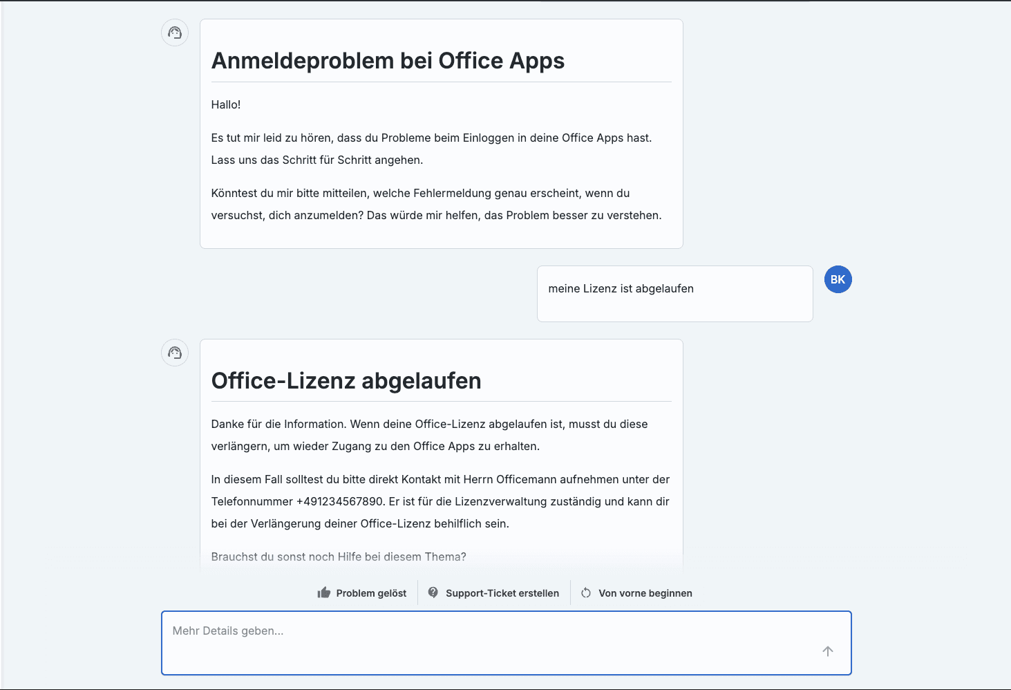 Ask IT Chat Interface
